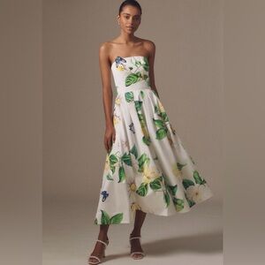 LEO LIN Lynn Strapless Bustier
Appliqué A-Line Midi Dress